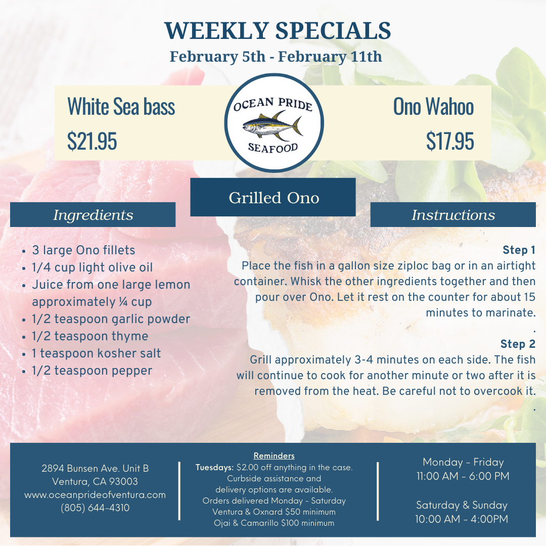 Ocean Pride Blog & Weekly Seafood Specials Ocean Pride Seafood of
